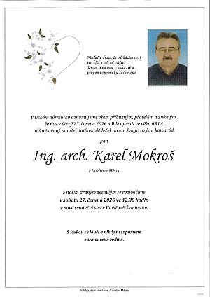 Ing. arch. Karel Mokroš