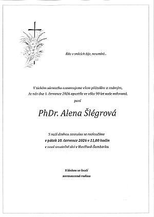 PhDr. Alena Šlégrová